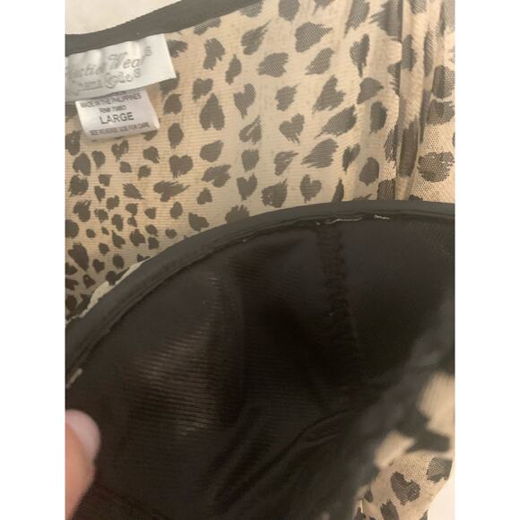 Cinema Exoile Seductive Wear Leopard Print Boudoir Underwire Slip Nighty Large - Picture 7 of 8